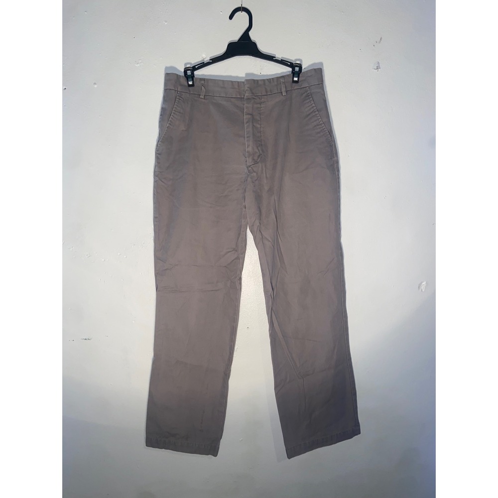 Dockers D2 Straight Fit Pants Mens 32x30 Gray Chino Trousers Preppy Corporate